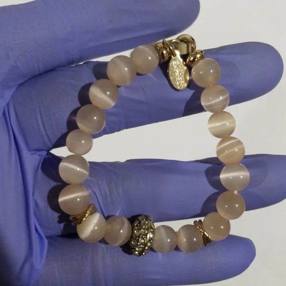 EXPRESS Elegant Beaded Bracelet – Adjustable Brown Leather Cord Fashion Jewelry - Picture 7 of 8